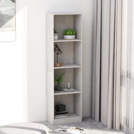 Estantería de 4 niveles contrachapada gris hormigón 40x24x142cm de , Librerías y estanterías - Ref: Foro24-800841, Precio: 45...