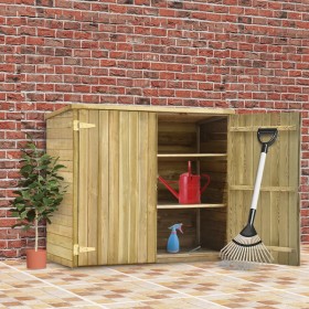 Caseta herramientas jardín madera pino impregnada 135x60x123 cm de , Cobertizos - Ref: Foro24-46359, Precio: 316,61 €, Descue...
