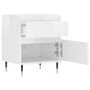 Mesita de noche madera contrachapada blanco brillo 40x35x50 cm de , Mesitas de noche - Ref: Foro24-830656, Precio: 46,39 €, D...