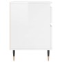 Mesita de noche madera contrachapada blanco brillo 40x35x50 cm de , Mesitas de noche - Ref: Foro24-830656, Precio: 46,39 €, D...