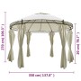 Cenador con cortinas redondo 3,5x2,7 m de , Carpas y cenadores - Ref: Foro24-41419, Precio: 330,74 €, Descuento: %