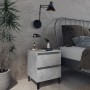 Mesita de noche madera contrachapada gris hormigón 40x35x50 cm de , Mesitas de noche - Ref: Foro24-805877, Precio: 57,34 €, D...