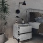 Mesita de noche madera contrachapada gris hormigón 40x35x50 cm de , Mesitas de noche - Ref: Foro24-805877, Precio: 57,34 €, D...