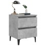 Mesita de noche madera contrachapada gris hormigón 40x35x50 cm de , Mesitas de noche - Ref: Foro24-805877, Precio: 57,34 €, D...