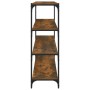 Estantería contrachapada y acero roble ahumado 100x33x100 cm de , Librerías y estanterías - Ref: Foro24-819359, Precio: 79,44...