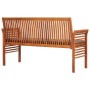 Banco de jardín 3 plazas con cojín madera maciza acacia 150 cm de , Bancos de jardín - Ref: Foro24-45973, Precio: 221,22 €, D...