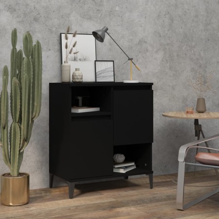 Aparador de madera contrachapada negro 60x35x70 cm de , Aparadores - Ref: Foro24-821149, Precio: 77,55 €, Descuento: %