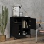 Aparador de madera contrachapada negro 60x35x70 cm de , Aparadores - Ref: Foro24-821149, Precio: 77,55 €, Descuento: %