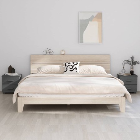 Mesitas noche 2 uds HAMAR pino macizo gris oscuro 40x35x44,5 cm de , Mesitas de noche - Ref: Foro24-340410, Precio: 86,74 €, ...