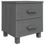 Mesitas noche 2 uds HAMAR pino macizo gris oscuro 40x35x44,5 cm de , Mesitas de noche - Ref: Foro24-340410, Precio: 86,74 €, ...
