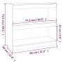 Estantería/divisor de espacios madera de pino 80x30x71,5 cm de , Librerías y estanterías - Ref: Foro24-808183, Precio: 61,01 ...