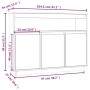 Aparador de madera maciza de pino 104,5x34x80 cm de , Aparadores - Ref: Foro24-814389, Precio: 122,06 €, Descuento: %