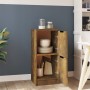 Aparador madera contrachapada color roble ahumado 30x30x70 cm de , Aparadores - Ref: Foro24-817018, Precio: 41,64 €, Descuent...