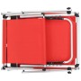 Tumbona plegable con techo aluminio y textileno roja de , Tumbonas - Ref: Foro24-44334, Precio: 76,58 €, Descuento: %