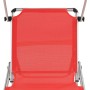 Tumbona plegable con techo aluminio y textileno roja de , Tumbonas - Ref: Foro24-44334, Precio: 76,58 €, Descuento: %