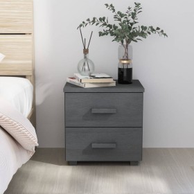 Mesita de noche HAMAR pino macizo gris oscuro 40x35x44,5 cm de , Mesitas de noche - Ref: Foro24-340406, Precio: 48,51 €, Desc...