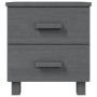 Mesita de noche HAMAR pino macizo gris oscuro 40x35x44,5 cm de , Mesitas de noche - Ref: Foro24-340406, Precio: 48,51 €, Desc...