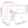 Mesita de noche HAMAR pino macizo gris oscuro 40x35x44,5 cm de , Mesitas de noche - Ref: Foro24-340406, Precio: 48,51 €, Desc...