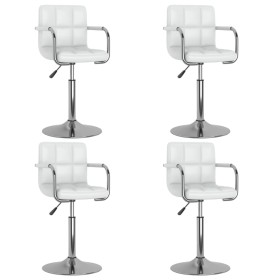 Sillas de comedor giratorias 4 unidades cuero sintético blanco de , Sillas de comedor - Ref: Foro24-3087886, Precio: 248,09 €...