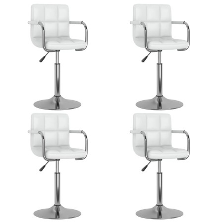Sillas de comedor giratorias 4 unidades cuero sintético blanco de , Sillas de comedor - Ref: Foro24-3087886, Precio: 248,09 €...