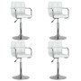 Sillas de comedor giratorias 4 unidades cuero sintético blanco de , Sillas de comedor - Ref: Foro24-3087886, Precio: 248,09 €...