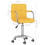 Silla de comedor giratoria de tela amarilla mostaza de , Sillas de comedor - Ref: Foro24-3087976, Precio: 109,67 €, Descuento: %