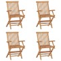Sillas de jardín plegables 4 unidades madera maciza de teca de , Sillas de jardín - Ref: Foro24-3096593, Precio: 336,54 €, De...