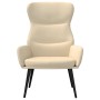 Sillón de relax con reposapiés de tela color crema de , Sillones - Ref: Foro24-3097431, Precio: 120,65 €, Descuento: %