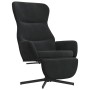 Sillón de relax con reposapiés terciopelo negro de , Sillones - Ref: Foro24-3097501, Precio: 118,53 €, Descuento: %