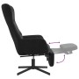Sillón de relax con reposapiés terciopelo negro de , Sillones - Ref: Foro24-3097501, Precio: 118,53 €, Descuento: %