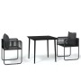 Juego de comedor para jardín 3 piezas negro de , Conjuntos de jardín - Ref: Foro24-3099083, Precio: 254,22 €, Descuento: %