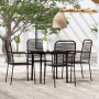 Juego de comedor de jardín 5 piezas negro de , Conjuntos de jardín - Ref: Foro24-3099144, Precio: 301,08 €, Descuento: %