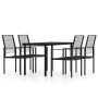 Juego de comedor para jardín 5 piezas negro de , Conjuntos de jardín - Ref: Foro24-3099199, Precio: 296,06 €, Descuento: %