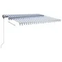 Toldo de pie manual retráctil azul y blanco 400x350 cm de vidaXL, Toldos - Ref: Foro24-3069816, Precio: 454,14 €, Descuento: %