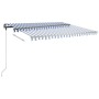 Toldo de pie manual retráctil azul y blanco 400x350 cm de vidaXL, Toldos - Ref: Foro24-3069816, Precio: 469,37 €, Descuento: %