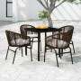 Juego de comedor de jardín 5 piezas con cojines marrón de , Conjuntos de jardín - Ref: Foro24-3099228, Precio: 501,23 €, Desc...