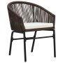 Juego de comedor de jardín 5 piezas con cojines marrón de , Conjuntos de jardín - Ref: Foro24-3099228, Precio: 501,23 €, Desc...