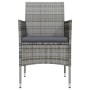 Juego de comedor para jardín 5 piezas con cojines gris y negro de , Conjuntos de jardín - Ref: Foro24-3099289, Precio: 340,88...