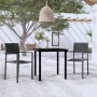 Juego de comedor para jardín 3 piezas negro de , Conjuntos de jardín - Ref: Foro24-3099263, Precio: 203,93 €, Descuento: %