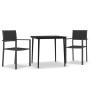 Juego de comedor para jardín 3 piezas negro de , Conjuntos de jardín - Ref: Foro24-3099275, Precio: 217,72 €, Descuento: %