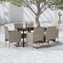 Juego de comedor de jardín 7 piezas con cojines beige y negro de , Conjuntos de jardín - Ref: Foro24-3099296, Precio: 511,68 ...