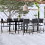 Juego de comedor para jardín 9 piezas negro de , Conjuntos de jardín - Ref: Foro24-3099280, Precio: 606,31 €, Descuento: %