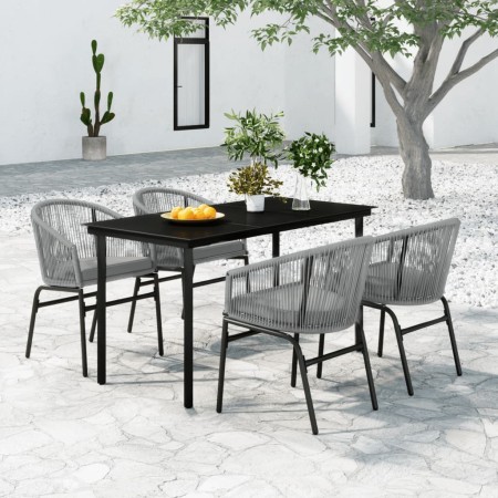 Juego de comedor para jardín 5 piezas ratán sintético gris de , Conjuntos de jardín - Ref: Foro24-3099235, Precio: 452,75 €, ...