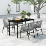 Juego de comedor para jardín 5 piezas ratán sintético gris de , Conjuntos de jardín - Ref: Foro24-3099235, Precio: 452,75 €, ...