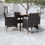 Juego de comedor de jardín 5 piezas con cojines negro de , Conjuntos de jardín - Ref: Foro24-3099282, Precio: 294,90 €, Descu...