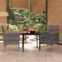 Juego de comedor de jardín 3 piezas con cojines gris y negro de , Conjuntos de jardín - Ref: Foro24-3099347, Precio: 254,95 €...