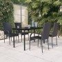 Juego de comedor de jardín 5 piezas negro de , Conjuntos de jardín - Ref: Foro24-3099379, Precio: 329,73 €, Descuento: %