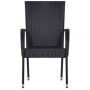 Juego de comedor de jardín 5 piezas negro de , Conjuntos de jardín - Ref: Foro24-3099379, Precio: 329,73 €, Descuento: %