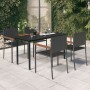 Juego de comedor de jardín 5 piezas negro de , Conjuntos de jardín - Ref: Foro24-3099415, Precio: 356,09 €, Descuento: %