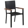 Juego de comedor de jardín 5 piezas negro de , Conjuntos de jardín - Ref: Foro24-3099415, Precio: 356,09 €, Descuento: %